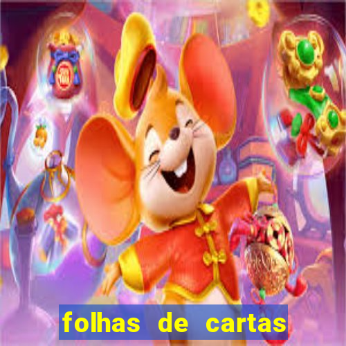 folhas de cartas para imprimir